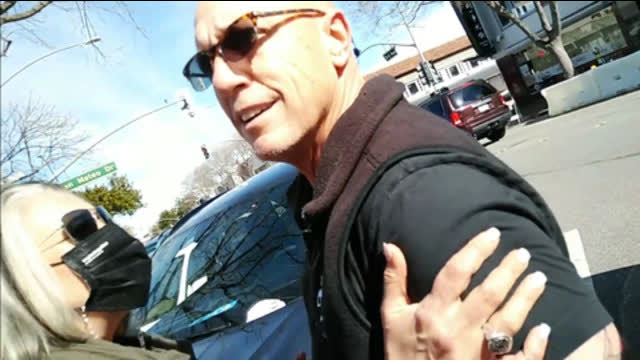 Bald Cuck Triggered by Half Black Man Saying "White Lives Matter"