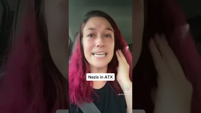 KarenðŸ¦ŒBlack Lives MatterâœŠðŸ¼Freaks Out over "Nazis" banner in Austin,TX