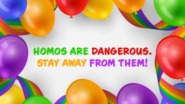 Homos Are Dangerous. Stay Away From Them!