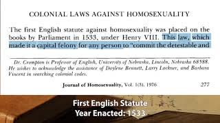 ANTI-PRIDE MONTH DAY 1: 1500's Sodomy Laws