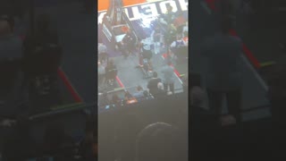 Basketball Player Pensively Rides Exercise Bike As Crowd Boos (CHECK DESCRIPTION)