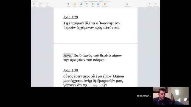 New Testament Greek Live Training Online John 1 29 51