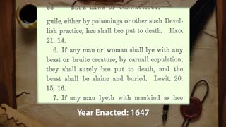 ANTI-PRIDE MONTH DAY 3: Early Massachusetts & Connecticut Sodomy Laws