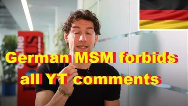 German MSM forbids all YT comments