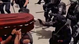 Israeli Police Kindly Beating and Harassing Grieving Palestinian Funeral Attendants:
