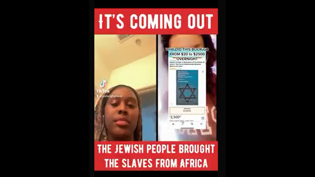 Jewish people brought the slaves to America and itâ€™s finally coming out! (SHARE, DL, POST!)