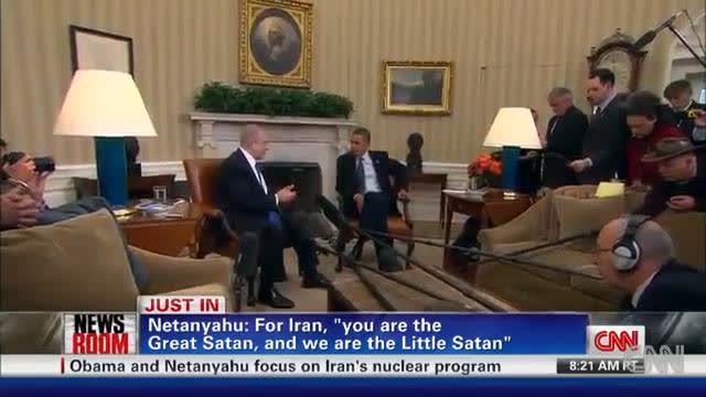 Netanyahu to Obama - "You are the Great Satan and we are the little Satan"