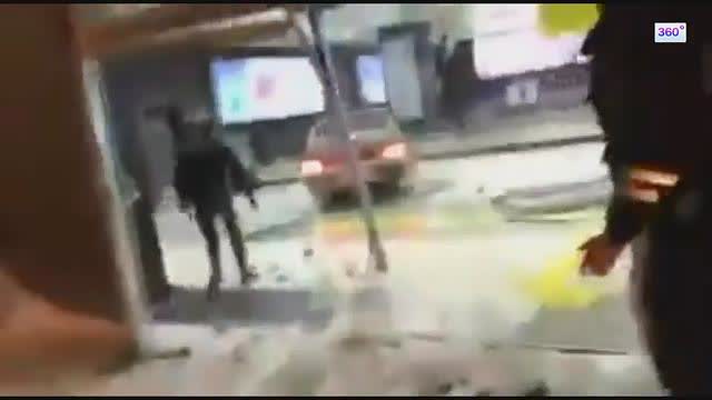 Russian Cops chase drunk driver through the airport. I mean THROUGH THE AIRPORT!