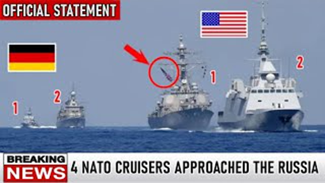 4 Battleships appeared 45km west of the Russian waters!