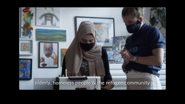 IsraAID: Refugees Sew Face Masks for People In Need