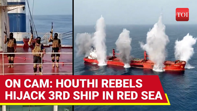 Crazy Video: Houthis HIJACK 'Israel-Bound' Ship, Detonate & Sink It In Red Sea | Watch