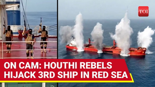 Crazy Video: Houthis HIJACK 'Israel-Bound' Ship, Detonate & Sink It In Red Sea | Watch