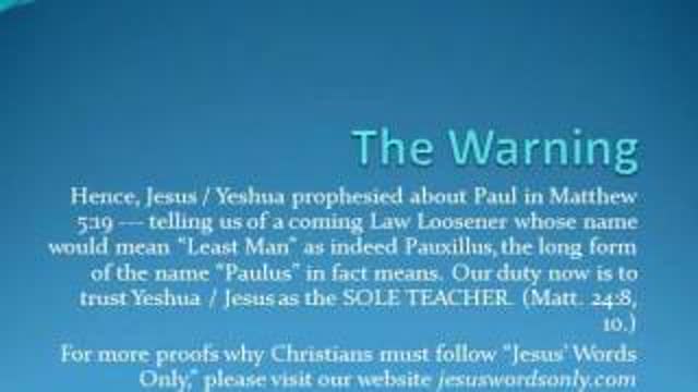 Did Jesus Prophesy of Paul as The Least Man in Matt 5:19?