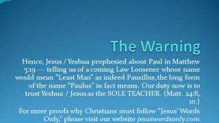 Did Jesus Prophesy of Paul as The Least Man in Matt 5:19?