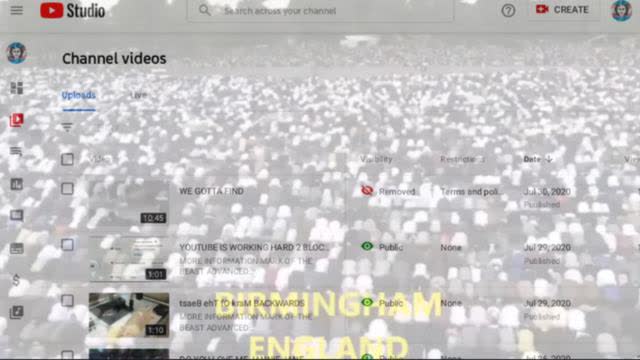 YOUTUBE SILENCING UK MUSLIM INVASION