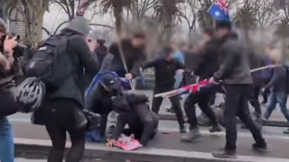 NSM Australia - Antifa Confrontation Street Fight Aug 31st 2025