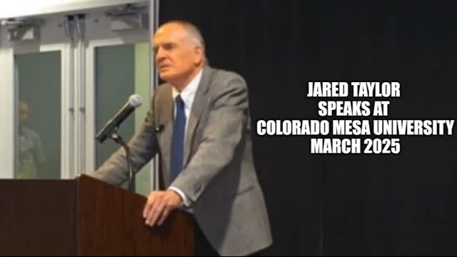 Jared Taylor Speaks at Colorado Mesa University