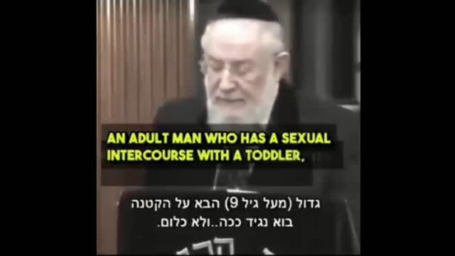 Rabbi Raperstein Preaches Pedophilic Judaism