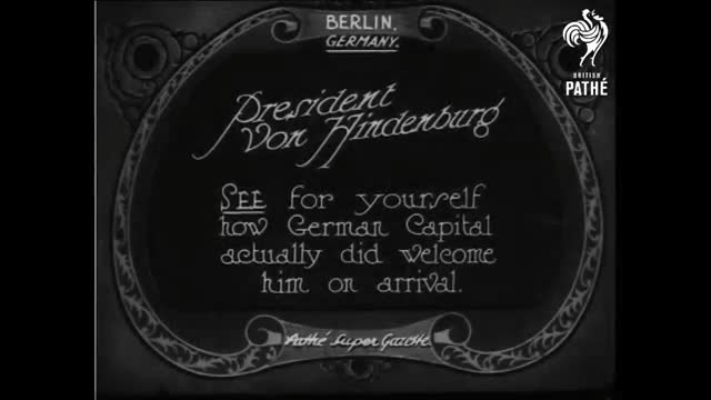 War hero Paul von Hindenburg becomes president of the Weimar Republic%28Berlin 1925%29