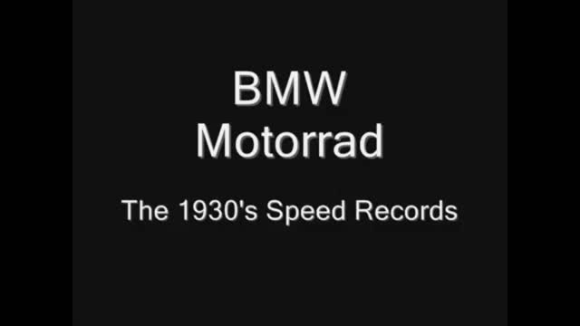 Third Reich motorcycle speed record, (1930s BMW)