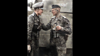 SS-SturmbannfÃ¼hrer Christian TychsenÂ with fellow officer