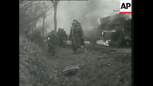 Waffen SS and Fallschirmjager troops in action 360p
