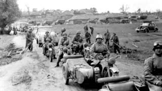 German motorcycle being used for Warfare. %28 BMW R 75 Sahara%29