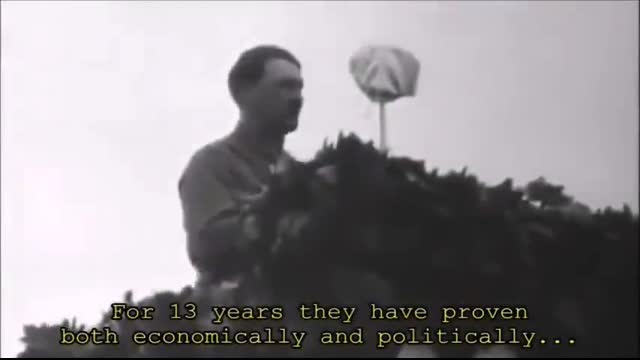 Adolf Hitler talks about political parties and how it divides the people