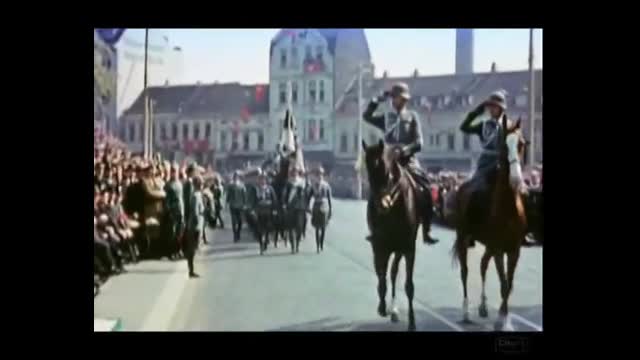 Adolf Hitler and die Wehrmacht in color Farbe Triumphmarsch der NSDAP Das Hakenkreuz lied