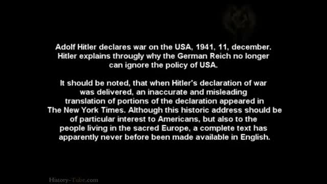 Adolf Hitler Explains Americas Proxy War Against Germany