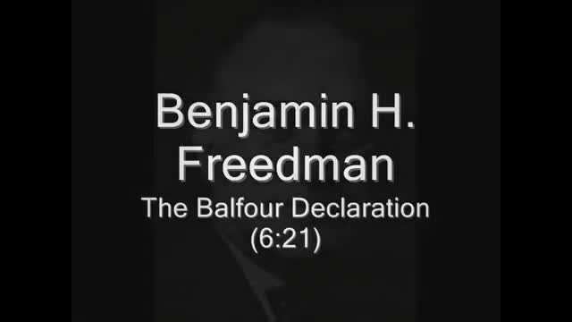 Benjamin Freedman Balfour Declaration
