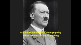 Hitler's Appeal For Peace call To Reason