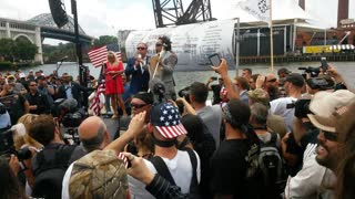 Alex jones at pro-trump rally in Cleveland Ohio  monday july 18 2016.
