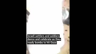 Israeli solider dancing while firing missile on Gaza