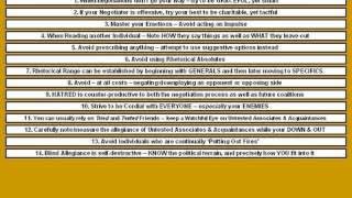 Unconventional Warfare Strategies - Negotiation Skills 101