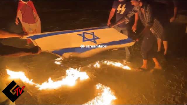 GDL Burns Israeli Flag