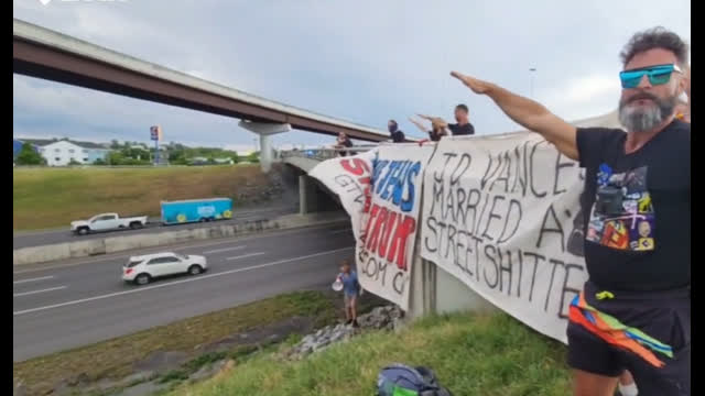 GDL Banner Drop - JD Vance Married a Street Shitter - Nashville