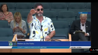 Handsome Truth Speech To Palm Beach Board of Commissioners