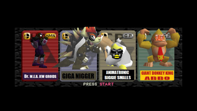 Virtual Minstrel Sports Theatre - HARDCORE FREE-FOR-ALL Inaugural Championship Match - Dr. W.E.B. Jew Groids VS. GIGA N!GGER VS. Animatronic Biggie Smalls VS. GIANT DONKEY KING ABBO (February 15, 2023) [a Smash Remix Machinima]