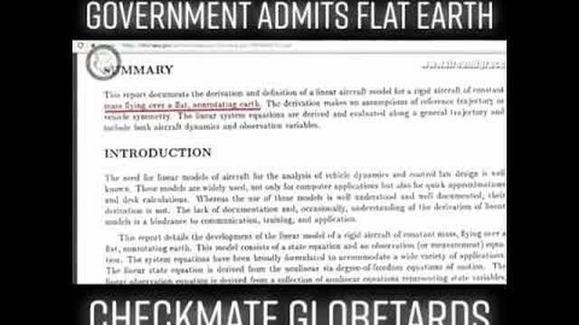 Govt admits flat earth