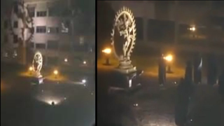 Satanic Sacrifice Mock Ritual at CERN Institution, Shiva Statue!