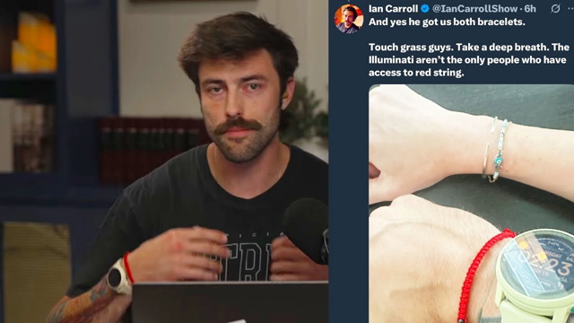 Ian Carroll Red Kabbalah Bracelet CAUGHT 100% W/ DEFLECTION! @RealCandaceO @cassadycampbellofficial