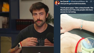 Ian Carroll Red Kabbalah Bracelet CAUGHT 100% W/ DEFLECTION! @RealCandaceO @cassadycampbellofficial