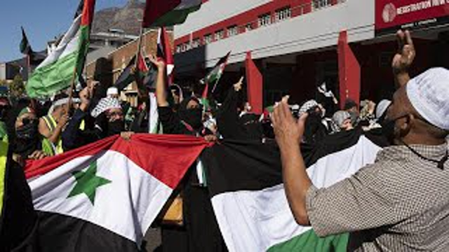 Protest in Cape Town in solidarity with Palestinians in Gaza
