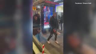 Gang of men caught on video spitting at bus full of Jewish teenagers celebrating Hanukkah in London