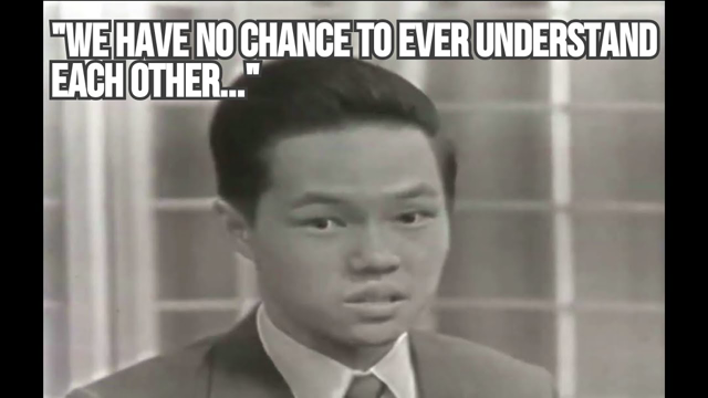 1957 High school exchange students - Singapore, Brazil, Finland, Jordan. Subject: Teens vs. Parents.