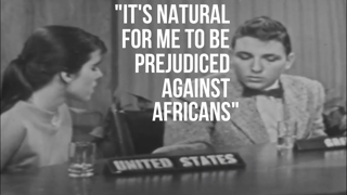 1959 high school students from South Africa, Ghana, Greece & USA discuss prejudice & race relations