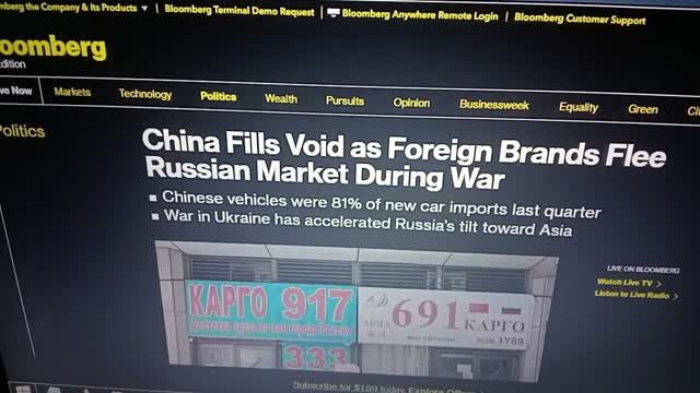 Communism taking the leading role in Russian imports