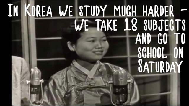 1958 High school exchange students - Korea, Norway, Sudan, UK. Subject: American High Schools pt.1