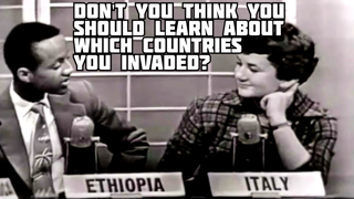 1958 High school exchange students: Brazil, Ethiopia, Italy, S. Africa. "How do you view Americans?"